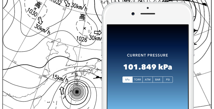 iPhone 6・6 Plusの気圧センサーで台風の接近を観測