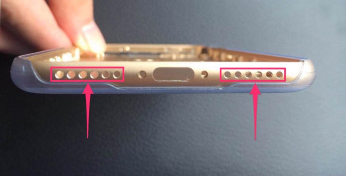 Iphone 7 のスピーカーはステレオ再生に対応 左右にグリルが存在