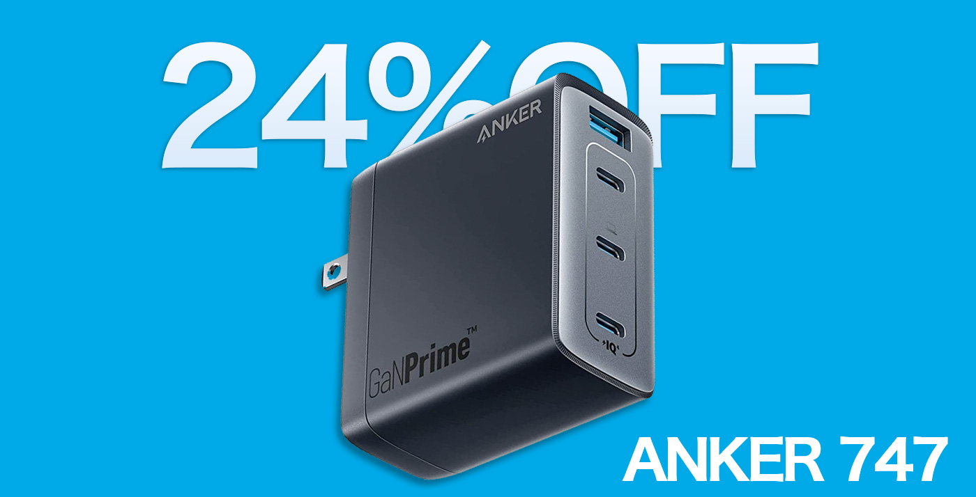 24%OFF】4台同時に急速充電「Anker 747 Charger (GaNPrime 150W)」が